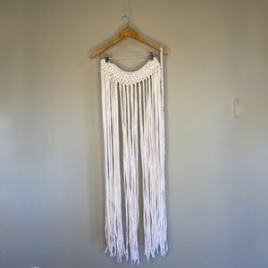 White Braided Convertible Tassel Dress (Beach/Fectival)